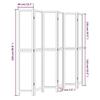 VidaXL Room Divider 6 Panels, Room Separator, Privacy Screen, Bedroom Living Room Screen, White Wood 358684
