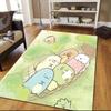 Sumikko Gurashi2 Flannel Pattern Square Carpet,Area Rug,Carpet Rug for Living Room Bedroom Sofa Playroom Decor,Non-slip Floor Mat