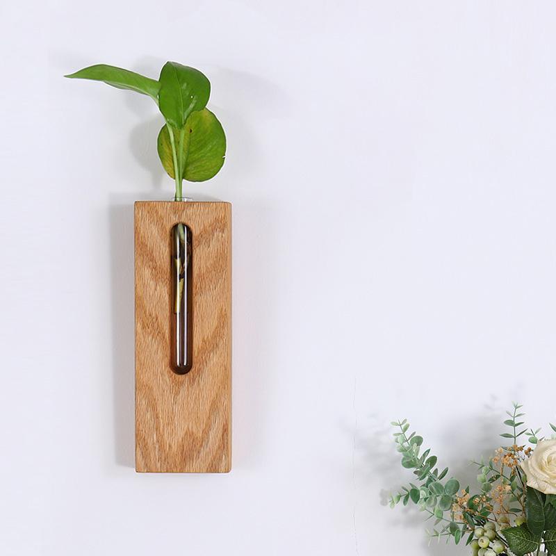 

Wooden Vase Pendant Ins Style Living Room Decoration Dried Flowers Simple Home Decoration Vase