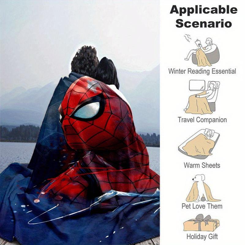 1pc Spider-Man Printing Blanket - Soft, All-Season Throw for Living Room, Bedroom,Personalized Gift with Adorable Cartoon Design