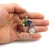 Silk-Wound Natural Gravel Crystal Tree Of Life, Colorful Natural Stone Fortune Tree Necklace Direct Sales N58