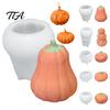 Homemade Candle Mold DIY Pumpkin Silicone for Halloween, Handmade Scented Making Mold, Crafts Casting Gypsum Cement Clay Epoxy Resin