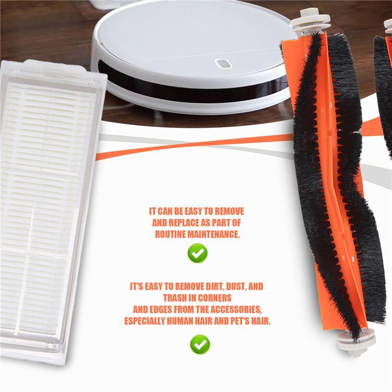 AEE4-For Xiaomi Mi Robot Vacuum-Mop 2 Lite / Pro / MJSTL / MJST1SHW Robot Vacuum Spare Parts Main Side Brush Hepa Filter