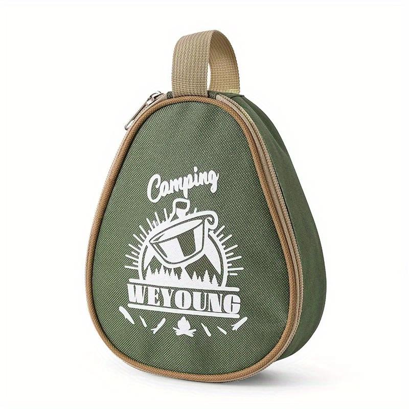 

1PC High-profile storage bag, Oxford cloth, waterproof tableware, cups, portable bag, outdoor camping travel picnic bag, outdoor sizzling bowl bag