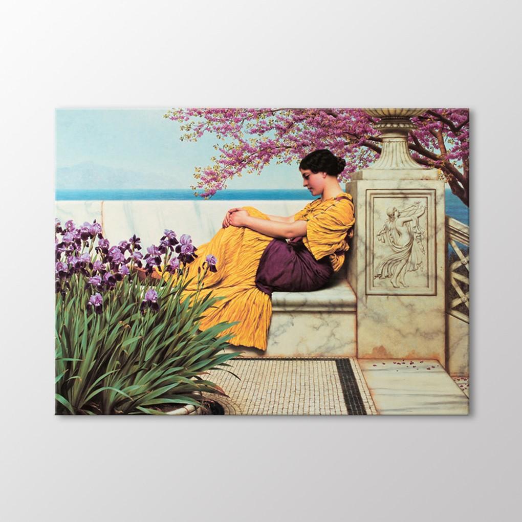 

Под цветком, который висит на ветке картина