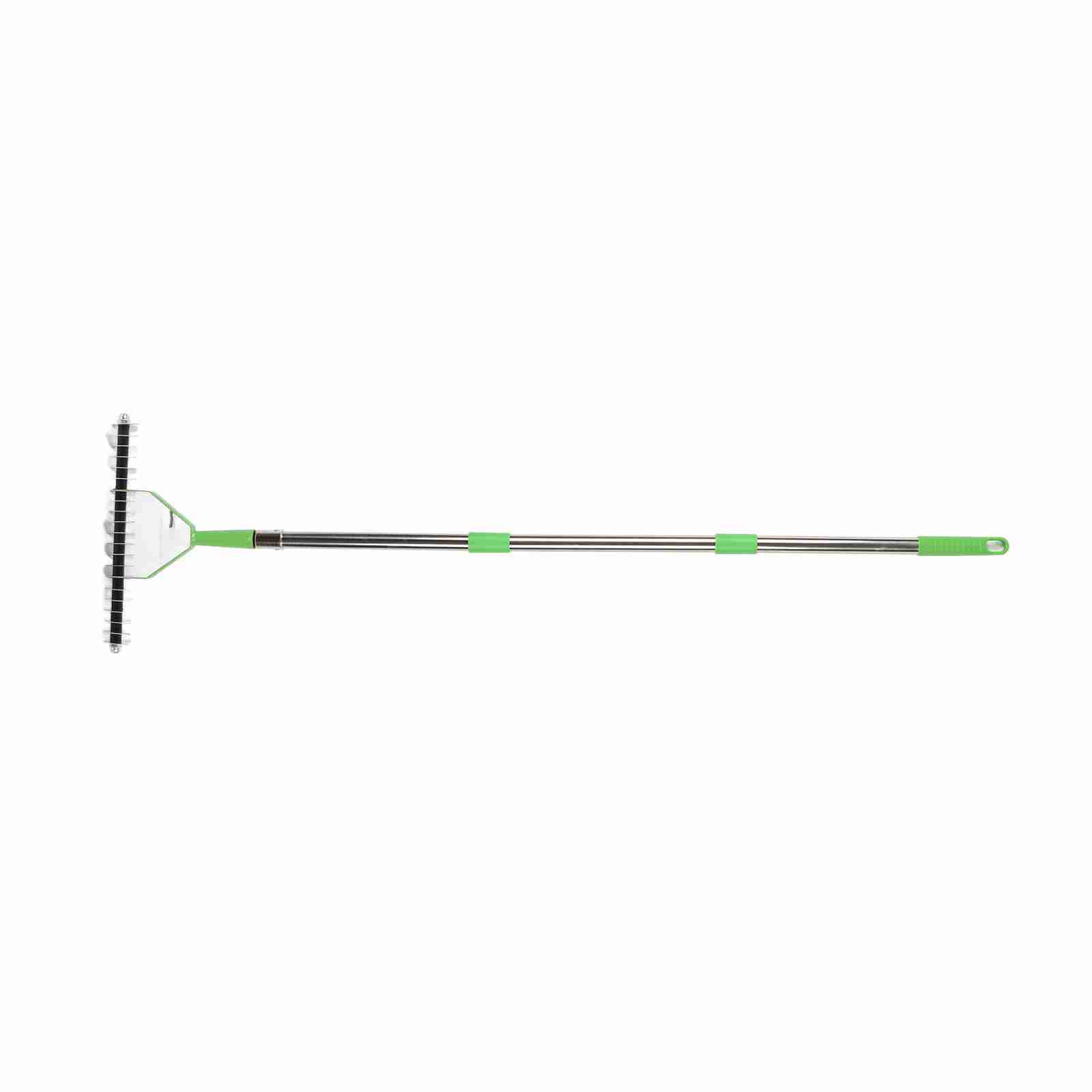 

Грабли для соломы со стальными зубьями и эргономичной ручкой, 3-секционные грабли для соломы, для газона, сада, двора