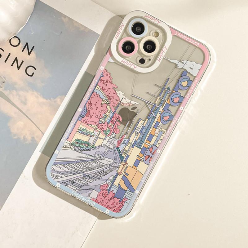 Anime Landschaft Süße Katze Blume Hülle für Xiaomi 15T POCO X7 Pro X5 X6 X3 M3 M4 F5 Pro MI 11 Lite 5G NE Redmi 15C Transparente Hülle