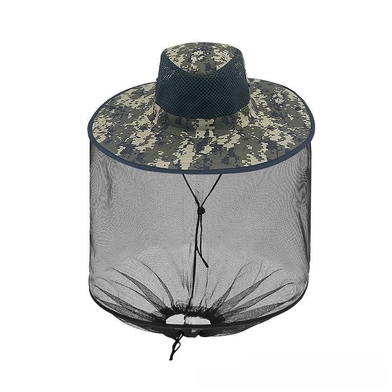 Mesh Fisherman Hat Neck Protection Sun Hat For Fishing Hiking And