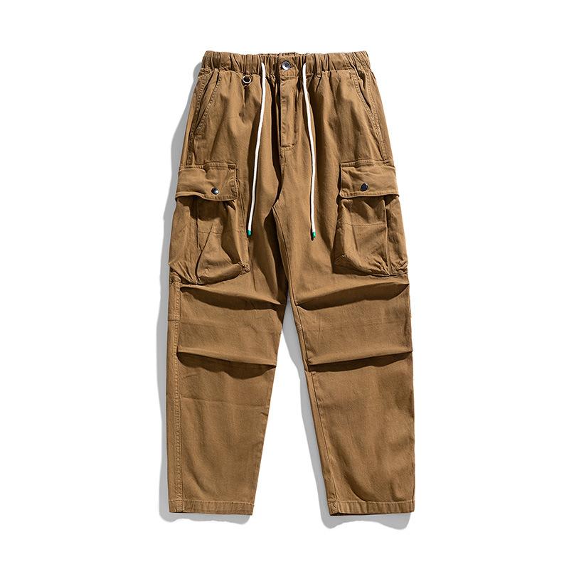 Working Pants Men's Spring and Autumn American Loose Trousers Men's Japanese Khaki Casual Trousers Autumn