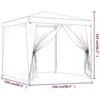 319222 vidaXL Party Tent with 4 Mesh Sidewalls Blue 2.5x2.5 M