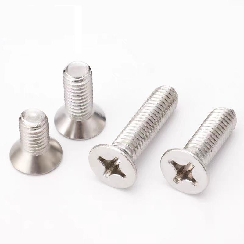 304 Stainless Steel Phillips Flat Head Countersunk Machine Screw (Sizes: M2, M3, M4, M5, M6, M8, M10)