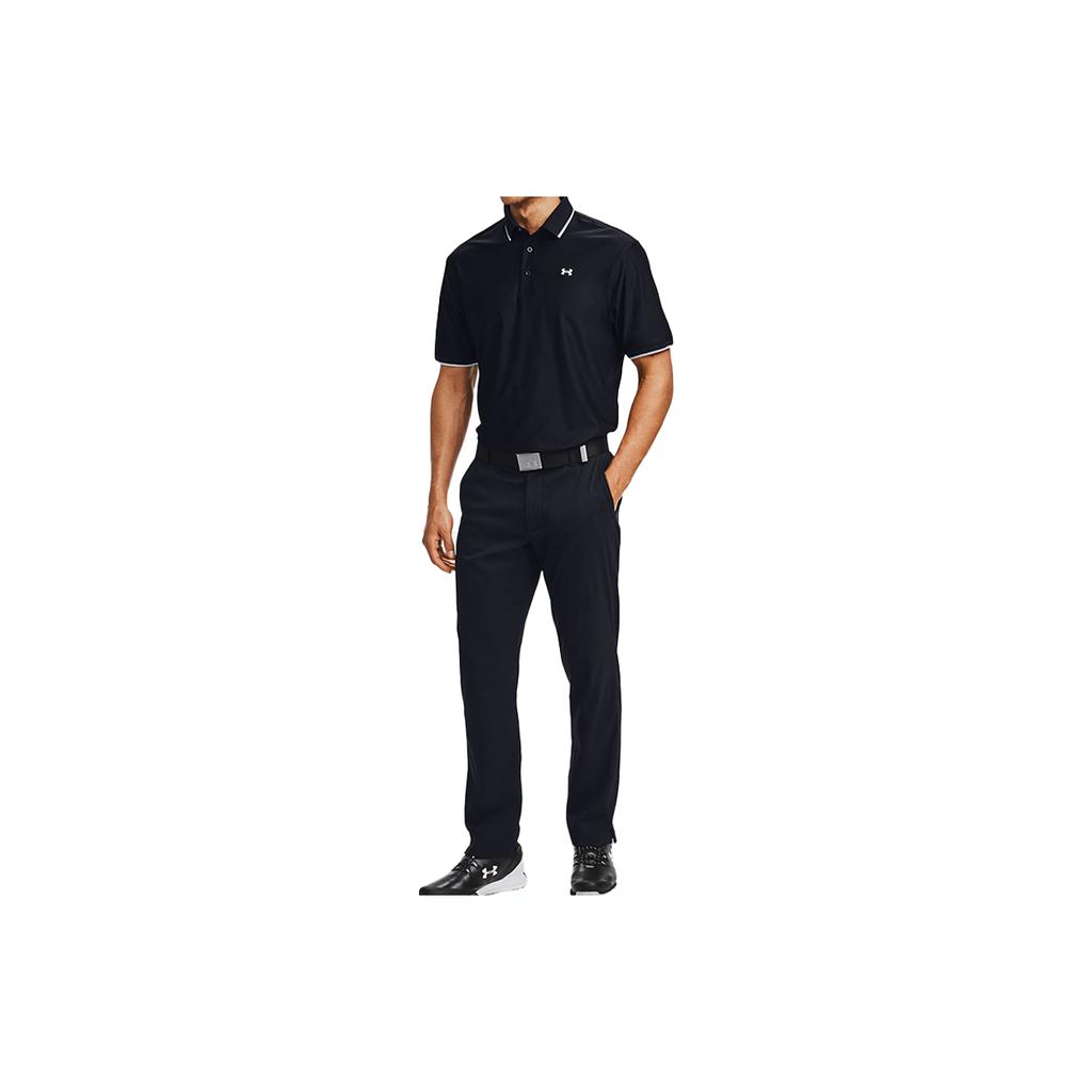 Under Armour Playoff Pique Golf Polo Men Tops Black 1345459-002
