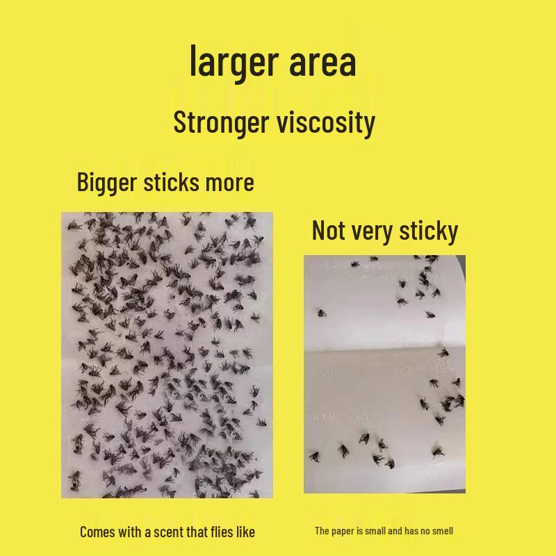 Flugpapper Flugklistermärke: Stark Klibbig Fluga & Myggavvisande Fångare för Insekter Hemma & på Restauranger
