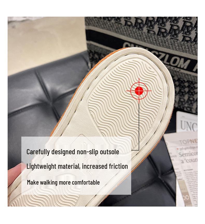 Cute Cotton Linen Slippers for Women - Silent Indoor Home Footwear for Spring and Autumn