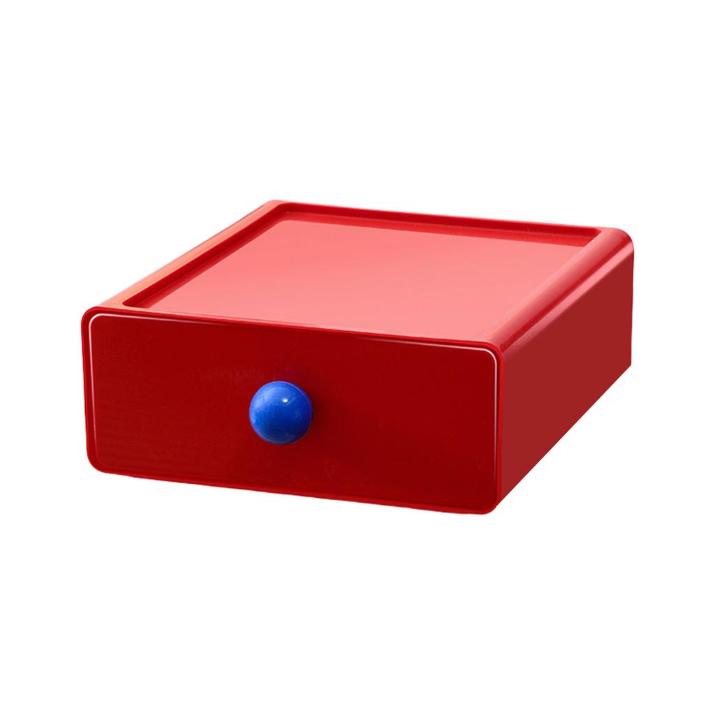 Elegant Plastic Drawer Box Stackable Dustproof Desktop Organizer Large Capacity Stationery Storage Rack for Students