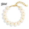 Shiny Luster Bracelet Boho Beaded Bracelets Colorful Acrylic Beads Adjustable
