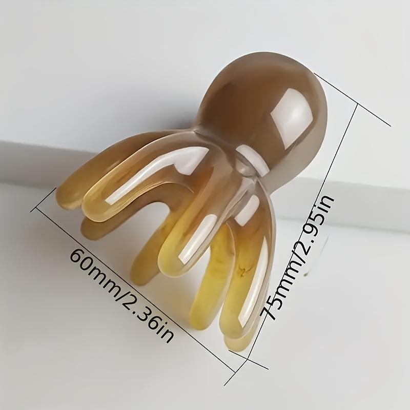 1pc Octopus Scalp Massager Comb - Wide-Tooth Design for Hair Growth & Relaxation, Handheld Head Tool with Smooth Glossy Finish, Elegant Massage Tool