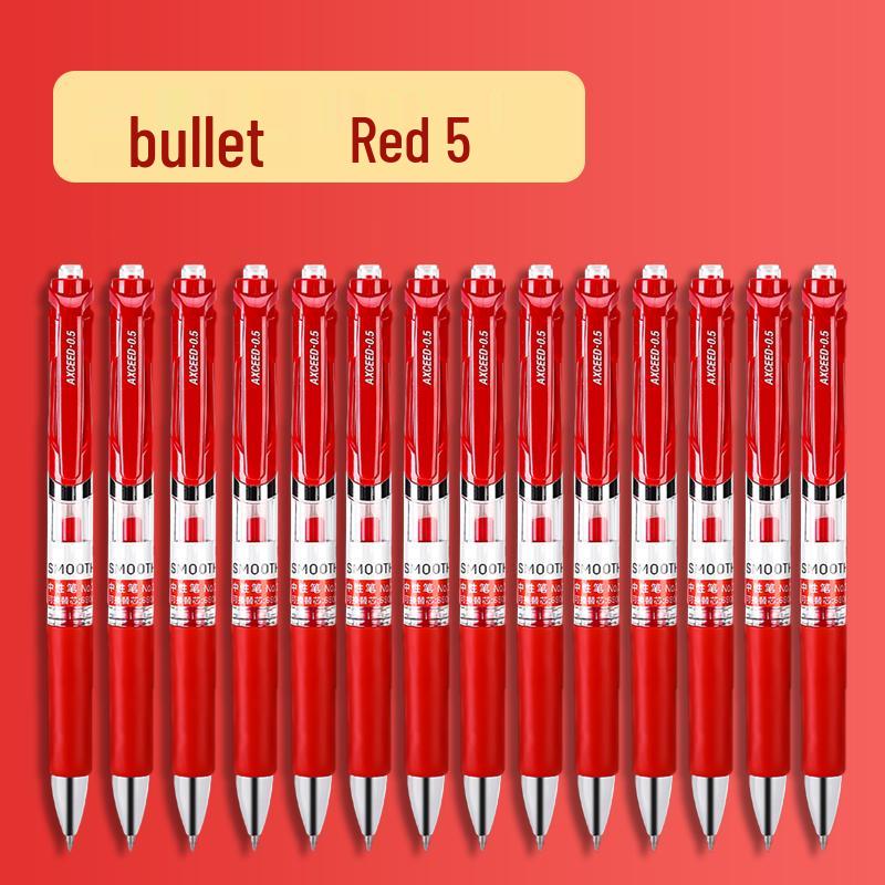 Student Special Red Gel Pen: Push-Type Correcting Pen for Homework & Signatures