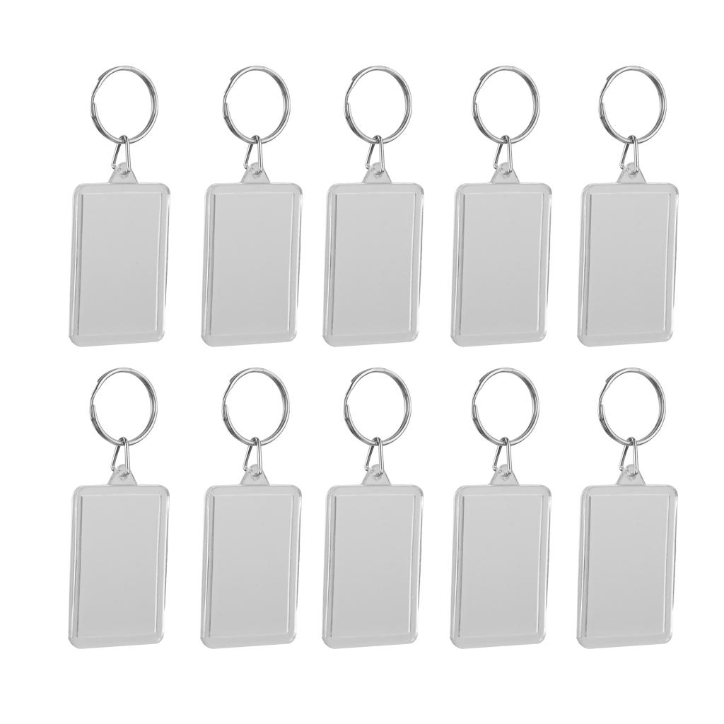 10 Acrylic Photo Holder Keyring Keychain