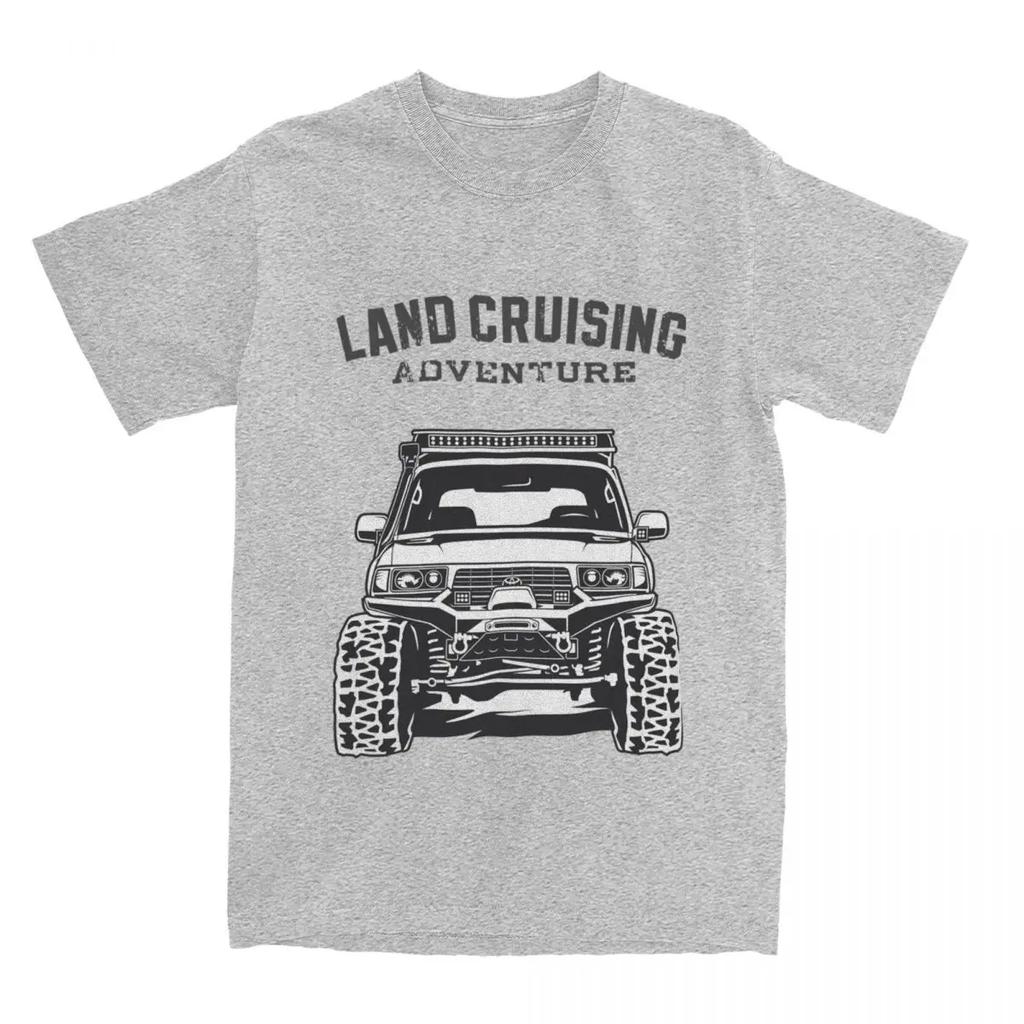 Vintage Landcruising Adventure Land Cruiser 80 Off Road T-Shirts Men Pure  FJ80 Off-road Car Tee Shirt Graphic Clothing