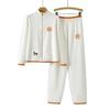 European-American Prancing Horse Embroidery Color Block Knit Outerwear & Pants Set
