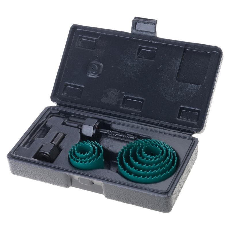 5/8/13Pcs Saw Set Installation Plate Woodworking Tool with Storage Case Hole Opener Accessories 19-64/64-127/19-127mm