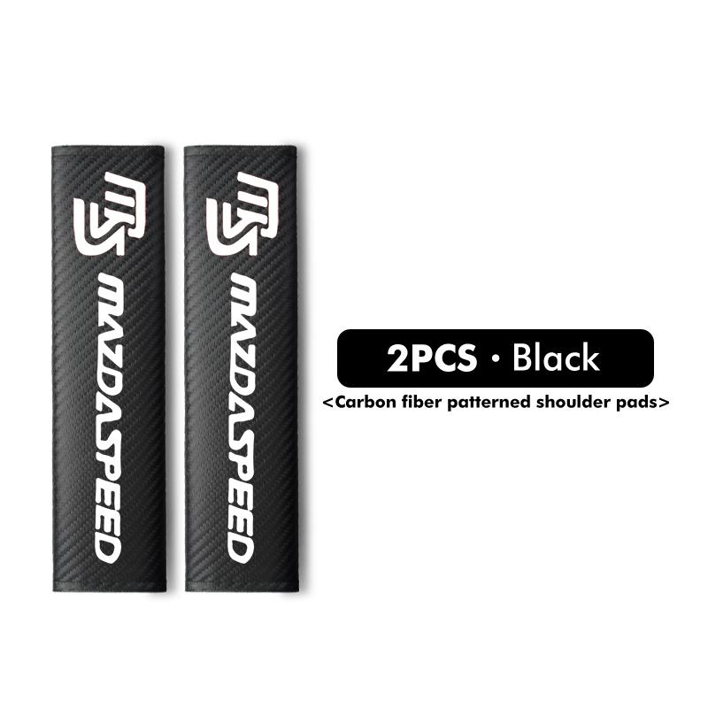 For Mazda Carbon Fibe Car Seat Belt Pads Shoulder Cover Auto Accessories 3 6 CX5 2 CX3 CX9 MX5 RX8 Axela Demio Atenza MS