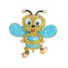 Lovely Rhinestones Bee Brooches Sparkling Vintage Enamel Brooch Pins Beautiful Metal Insects Brooches Lady Accessories