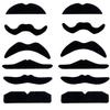 Multi-style Black Adhesive Fake Beard - Festival Party Costume Prop with Realistic Small Beard and Double-sided Tape
