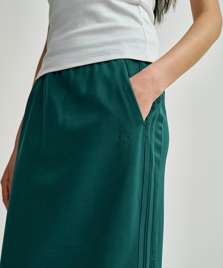 SERGIO TACCHINI W Tacchini Modern Track Midi Skirt (D.Green)