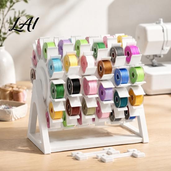 Geschenk für Näher 60-Spulen Nähgarn-Organizer-Ständer 360 Grad drehbar Platzsparend Studio-Organisation Ständer Tischplatten-Aufbewahrungshalter