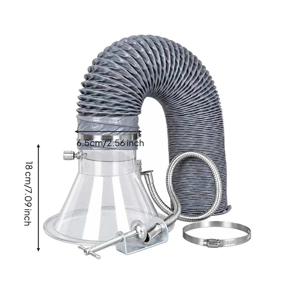 Soldering Fume Extraction Hood Assembly Adjustable Solder with Flexible Exhaust Duct
