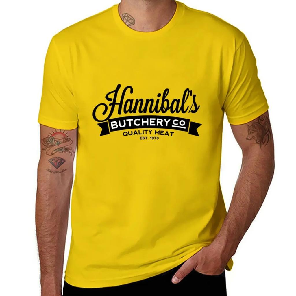 Oversized graphicswearHannibal's Butchery (DARK) T-Shirt anime heavyweights summer tops tops plain t shirtsSuper Cotton