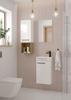 Bathroom Cabinet with Washbasin 60x40 Cm, White Gloss, Hanging, Small