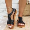 Fashion Female Shoes on Sale 2024 Basic Model Solid Color Simple Women's Casual Sandals Non-slip and Wear-resistant Roman Sandals