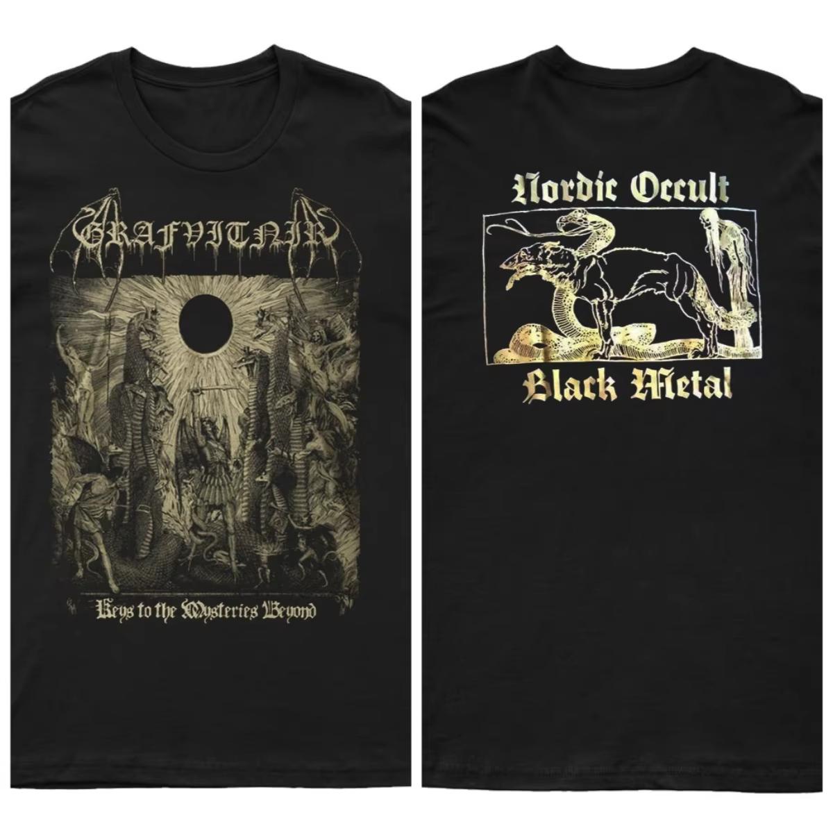 

2025 New GRAFVITNIR - Keys To The Mysteries Printed Unisex Fashion Trend Short Sleeved Pure Cotton Autumn and winter innerwear S