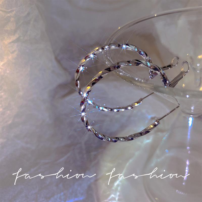 S925 Silver Needle Statement Hoop Earrings - Elegant, Versatile, Lightweight, Simple Luxury for Women