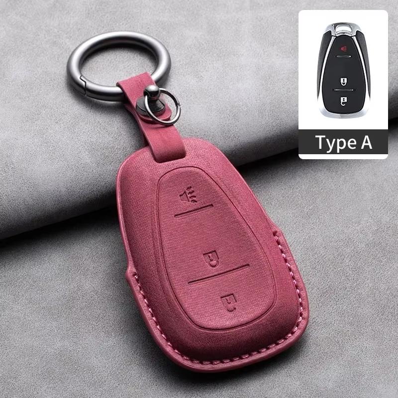 Car Key Case Cover Protective Shell For Chevrolet Chevy Malibu Camaro Cruze Traverse Spark Equinox Sonic Volt Suede Car Keychain