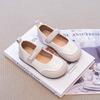 Girls' leather shoes 2025 spring and autumn new soft-soled children's shallow mouth single shoes fashion princess shoes girls Mary Jane shoes tide