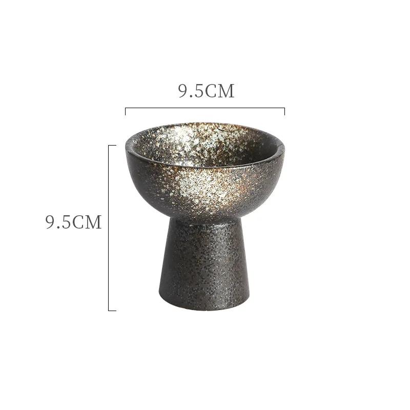 Exquisite Japanese Style Vintage Ceramic Ice Cream Cup Set for Elegant Dessert Presentation at Home or Restaurant Use