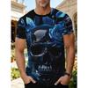 Modisches Herren Crew Neck Kurzarm 3D Abstrakt Farbdruck Abstraktes Kurzarm Crew Neck T-Shirt