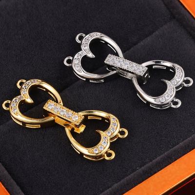 Juya DIY Handarbeit Perlen Perlen Schmuckherstellung Zubehör Gold Silber Beschichtet Kreativer Verschluss Schloss Verschluss Verschlüsse Zubehör