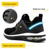 Breathable Men'S Safety Shoes Lightweigh Tmen'S Work Shoes Reinforced Solesteel Toe Shoes Man Puncture Resistant Safety Sneaker
