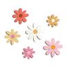 6Pcs/Set Wooden Flower Wall Decoration Farmhouse Rustic Floral Wall Art Home