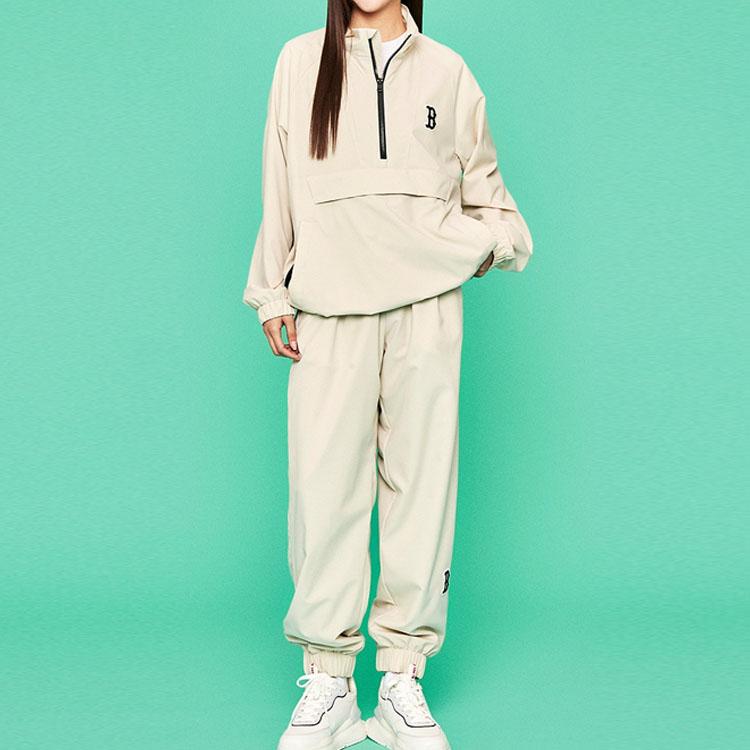 New MLB Knitted Sweatpants Unisex Apricot 3AWPB0131-43BGL