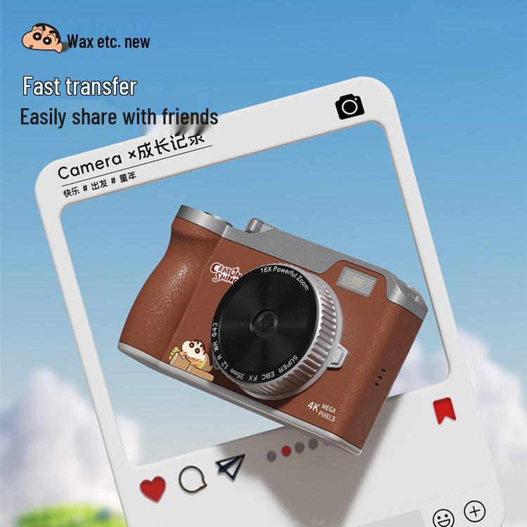 Portable Retro Crayon Shin-chan HD CCD Camera for Students
