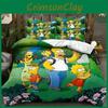 The Simpsons Cartoon Bedding Set With Reactive Dye Printing For Modern Home Decor