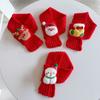 Reindeer Puppy Knitted Scarf Santa Claus Pet Winter Warm Scarf Pet Christmas Scarf  Christmas Party
