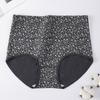 Women S High Waist Cotton Floral Briefs Long Crotch Antibacterial Underwear