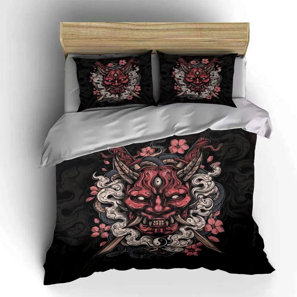 Set di Poster Decorativi Arte Demoniaca Morbido Confortevole Copripiumino Set Biancheria da Letto Incluso 1*Copripiumino & 2*Federe regalo